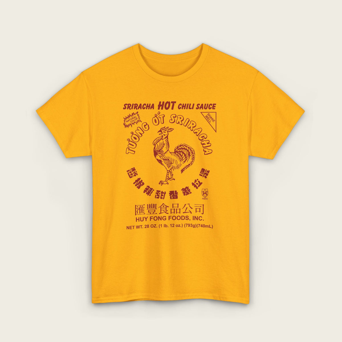 Sriracha Hot Sauce - FRONT PRINT Unisex Tee