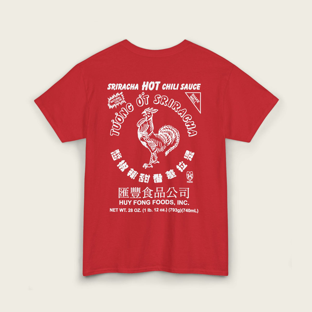 Sriracha Hot Sauce - BACK PRINT Unisex Tee