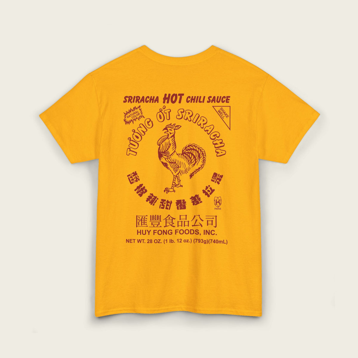Sriracha Hot Sauce - BACK PRINT Unisex Tee