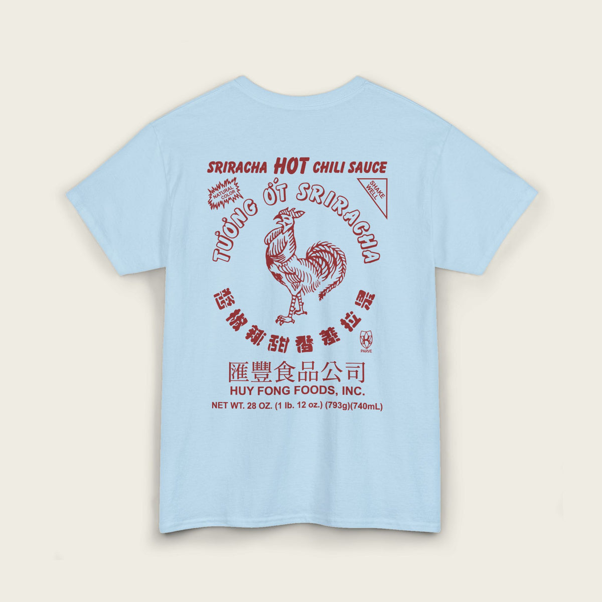 Sriracha Hot Sauce - BACK PRINT Unisex Tee