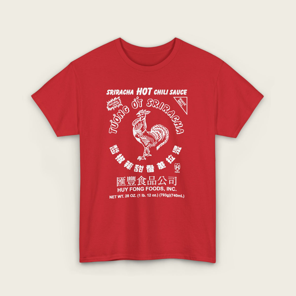 Sriracha Hot Sauce - FRONT PRINT Unisex Tee