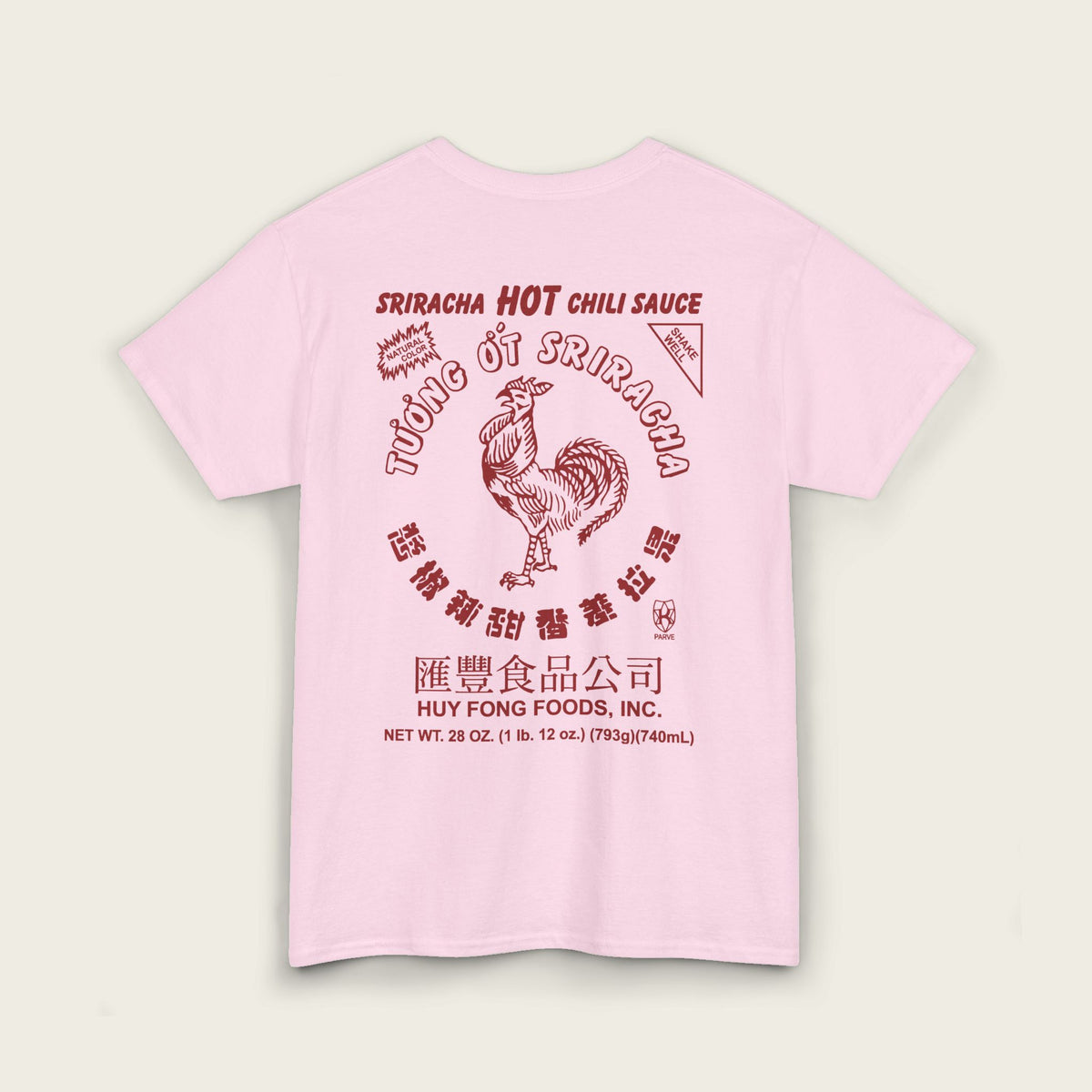 Sriracha Hot Sauce - BACK PRINT Unisex Tee