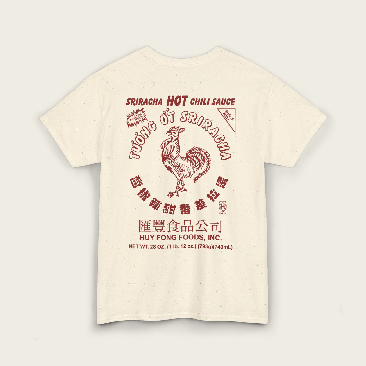 Sriracha Hot Sauce - BACK PRINT Unisex Tee