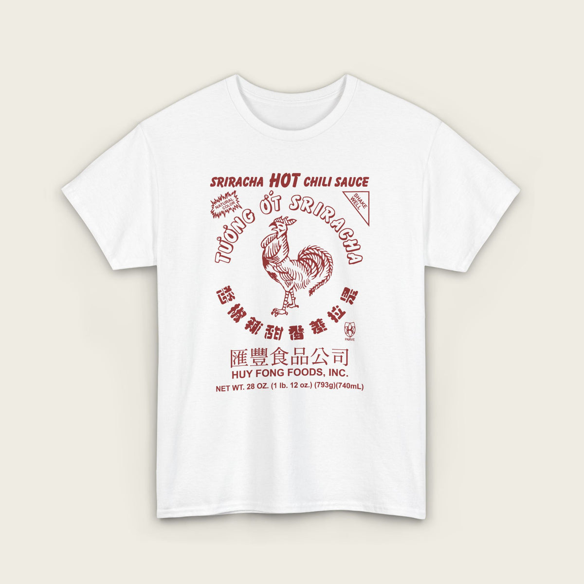 Sriracha Hot Sauce - FRONT PRINT Unisex Tee
