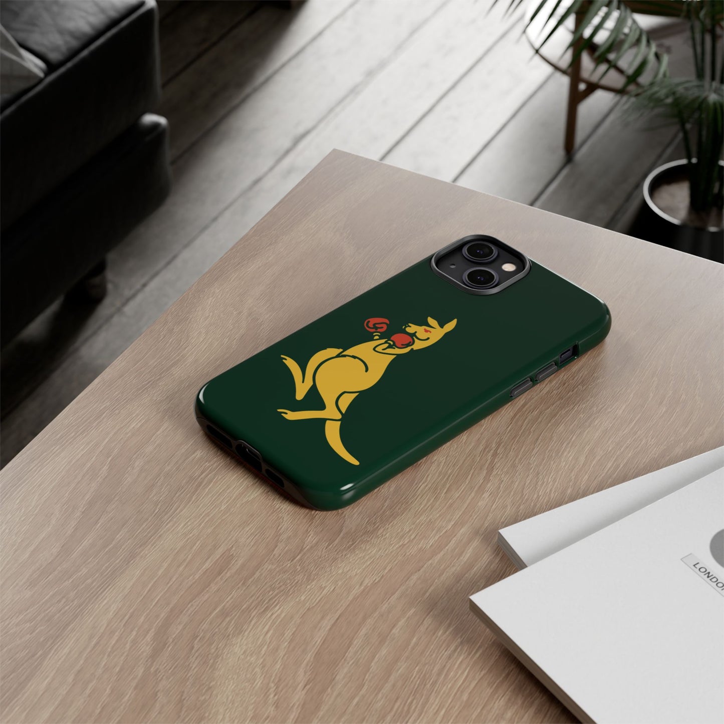 Phone Case - Boxing Kangaroo Bottle Green Tough Protective Case