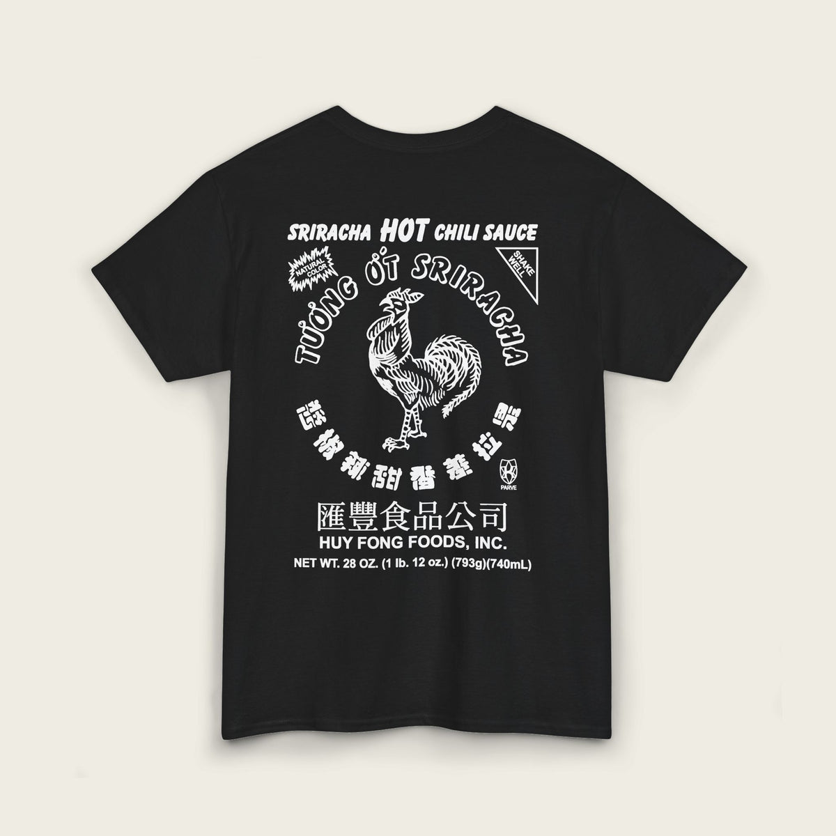 Sriracha Hot Sauce - BACK PRINT Unisex Tee