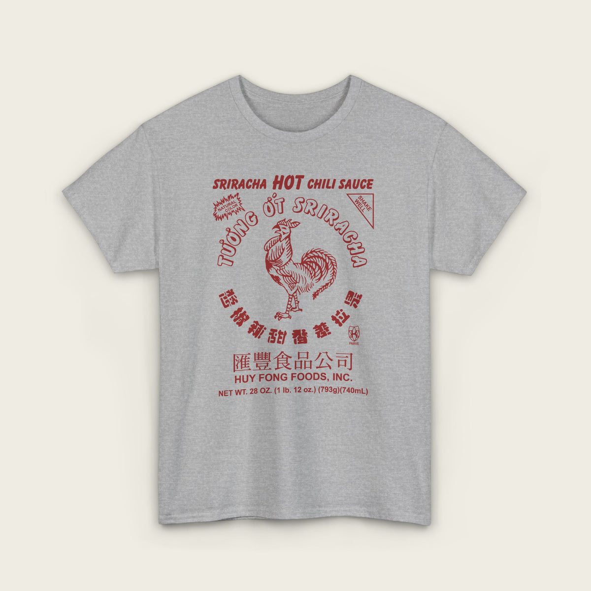 Sriracha Hot Sauce - FRONT PRINT Unisex Tee