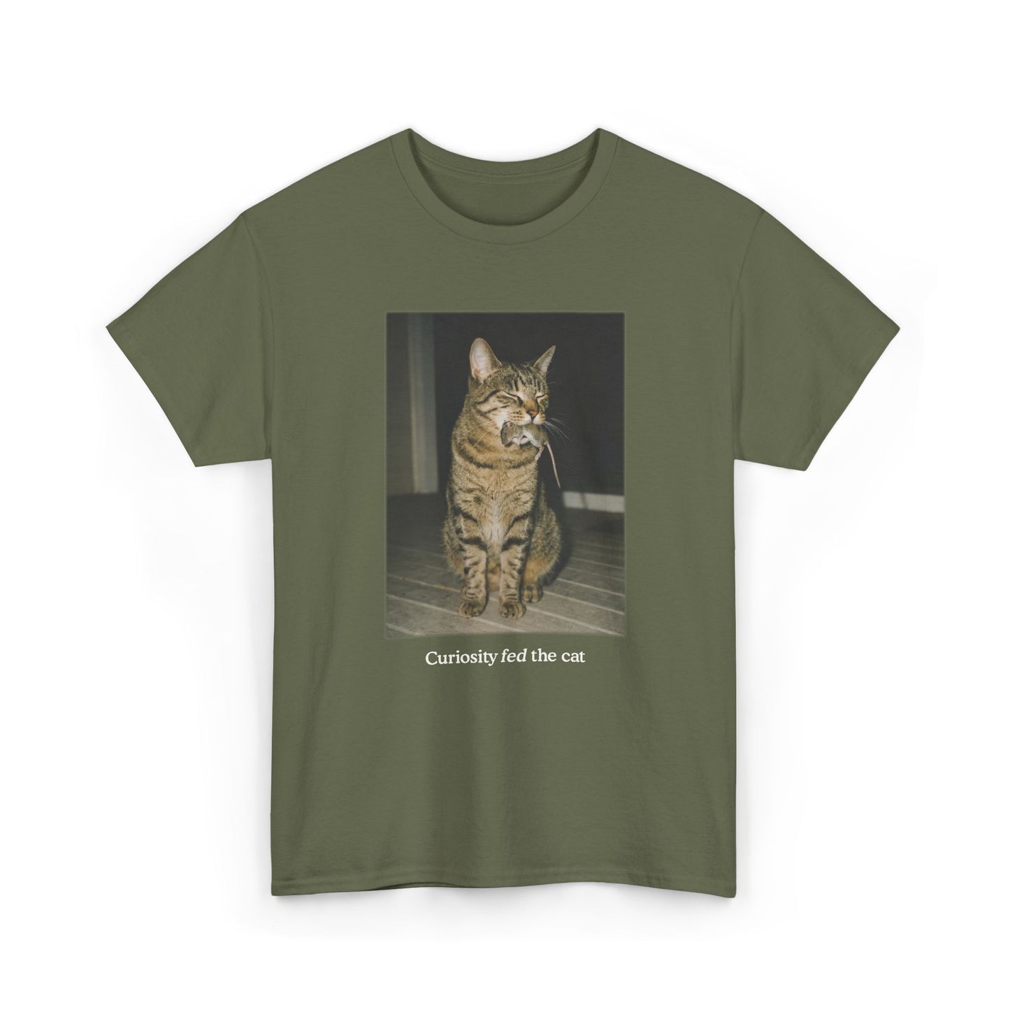 Curiosity Fed The Cat Unisex Tee