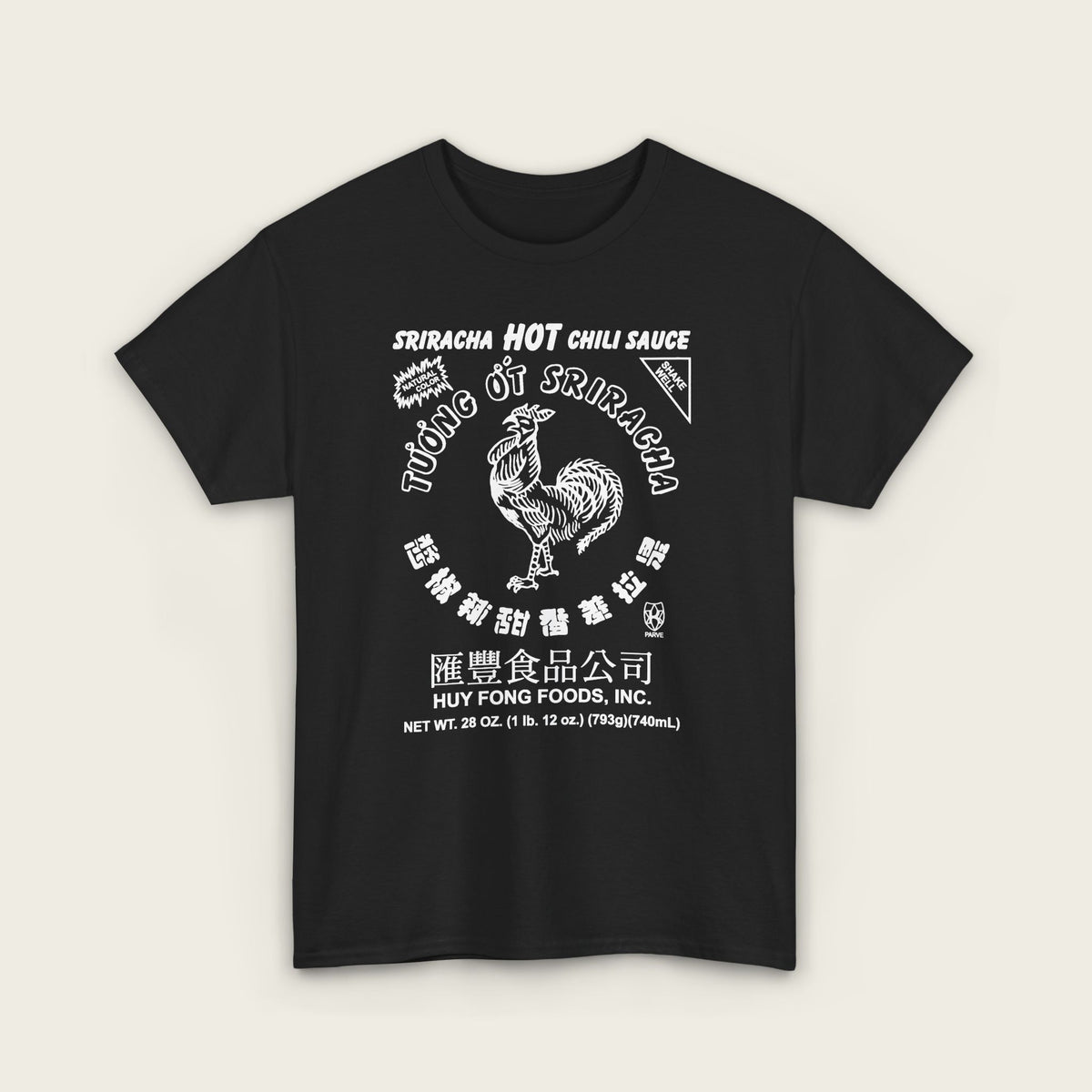 Sriracha Hot Sauce - FRONT PRINT Unisex Tee
