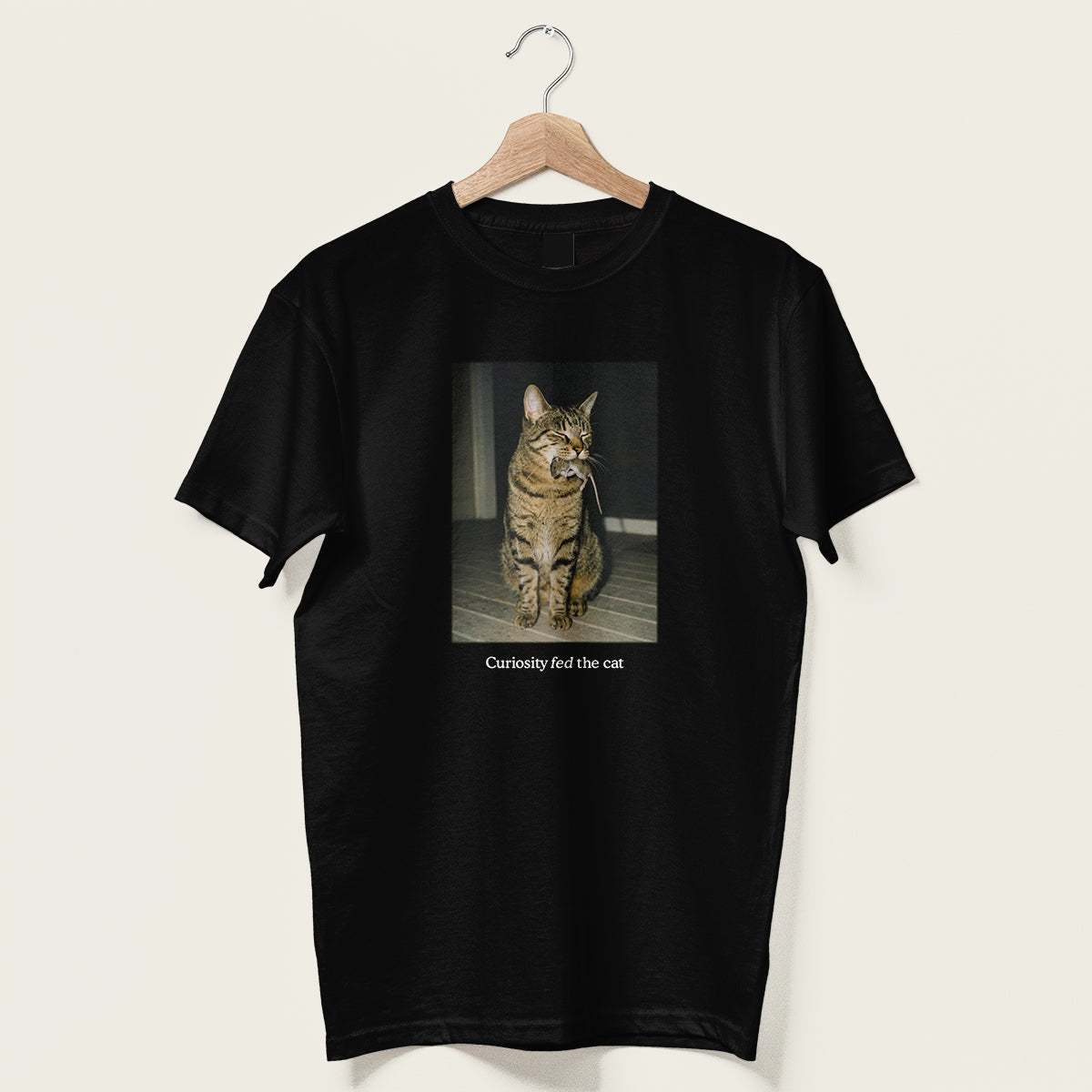 Curiosity Fed The Cat Unisex Tee